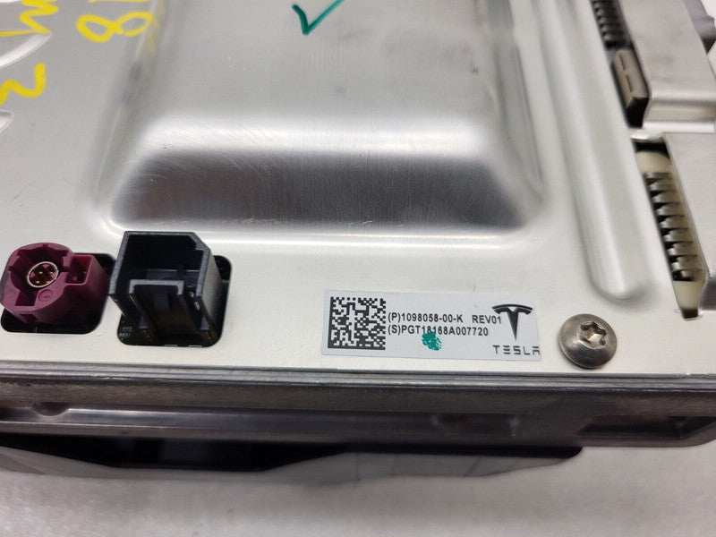 109805800K ⭕ 2017-2020 Tesla Model 3 Car Computer Media Control Unit MCU Assy 1098058-00-K