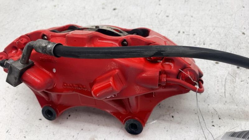 2012-2020 Tesla Model S Front Passenger Side Caliper Red + Brake Hose Line Right