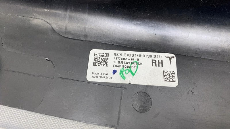 177185620H ⭕ 24 25 Model 3 Passenger Upper Rail Trim Providence Cover Right 1771856-20-H