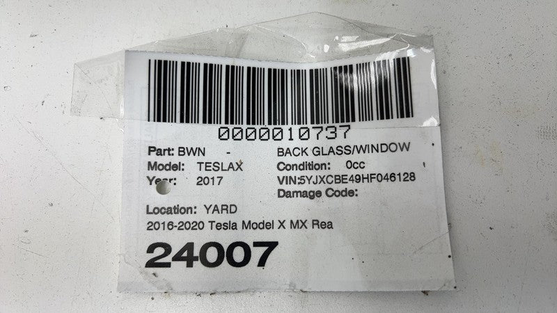 ⭕ 2016-2020 Tesla Model X Rear Windshield Trunk Lid Liftgate Back Window Glass