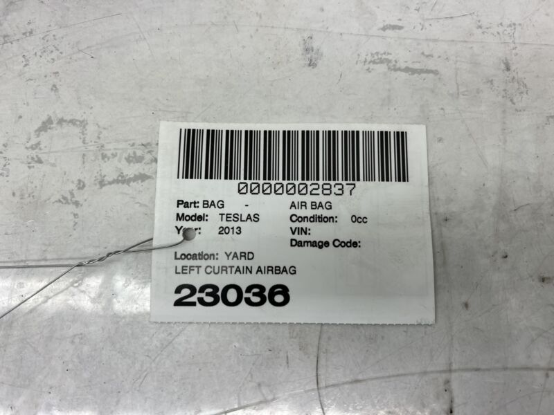 1005261-00-C 2012-2020 Tesla Model S MS Left Driver Roof Curtain Airbag OEM LH 1005261-00-C