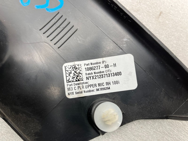 1086277 00 H ⭕ 17-23 Model 3 Rear Passenger Side C-Pillar Upper Trim Cover Right 1086277-00-H