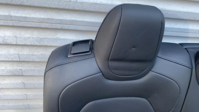 ⭕ 24-25 Model 3 Rear 2nd Row Black Leather Seat Upper + Lower Cushion Perforated
