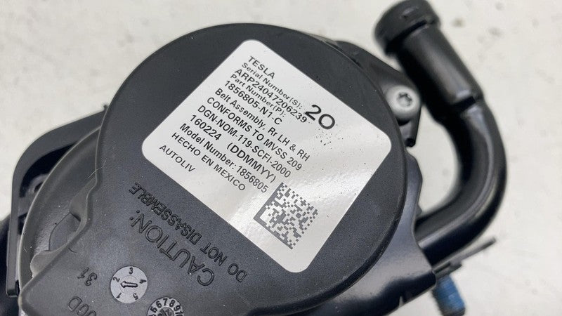 ⭕ 2024 2025 Tesla Model 3 Second Row Outboard Seat Belt Retractor 1856