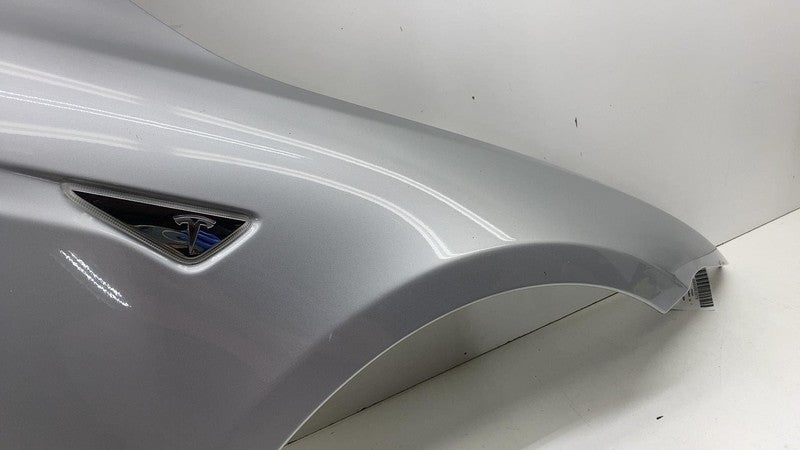 ⭕ 12-15 Tesla Model S Front Passenger Side Fender Shell Panel Right Silver PMSS