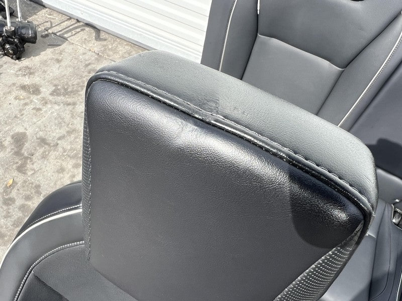 1881398-TX-A 24 25 Tesla Cybertruck Front Seat Left & Right + Rear 2nd Row Perforated Black