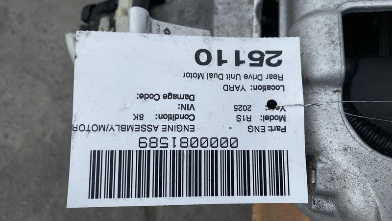 PT00726169 H ⭕ 2025 Rivian R1S Electric Engine Rear Drive Unit Dual Motor Assy PT00726169-H