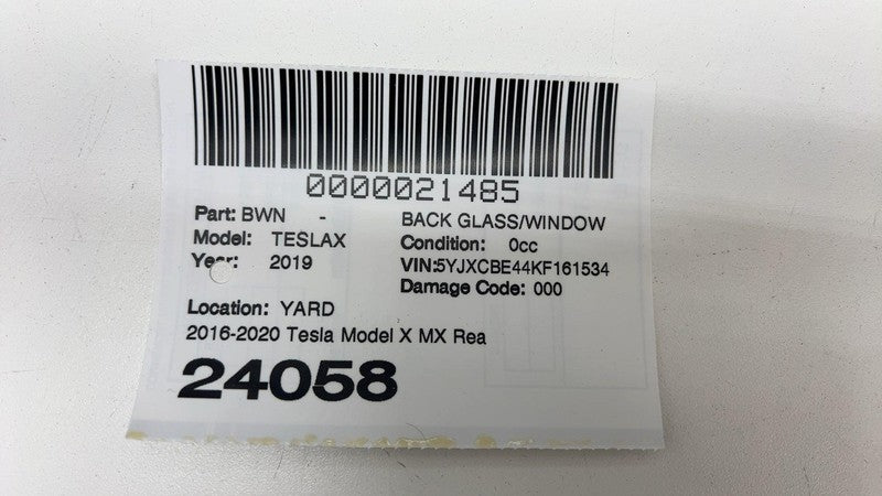 E9 43R-004553 ⭕ 2016-2020 Tesla Model X Tailgate Windscreen Liftgate Glass suit Active Spoiler