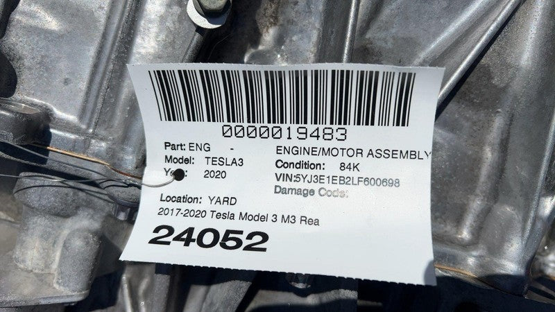 1120990 00 G ⭕ 2017-2020 Tesla Model 3 Rear Drive Unit w/ Subframe & Suspension 1120990-00-G