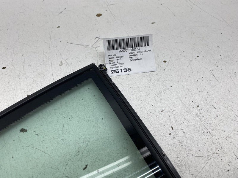 ⭕ 2017-2023 BMW 540i Rear Right Side Door Quarter Window Vent Glass OE