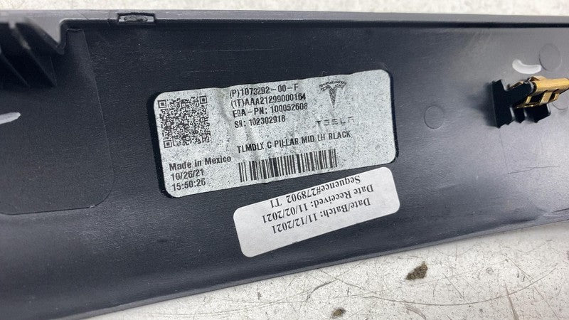 ⭕ 21-25 Model X Rear Left Side C-Pillar Middle Trim Cover Panel LH 107