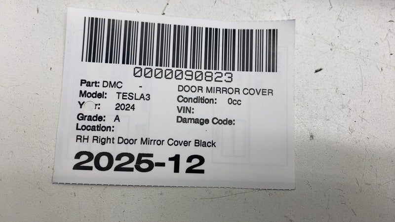 ⭕ 2017-2025 Model 3 Right Door Mirror Cover Skull Cap RH Black PBSB 10