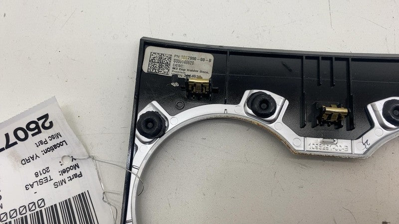 ⭕2017-2023 Tesla Model 3 Center Console Cup Holder Bezel Trim Cover 10
