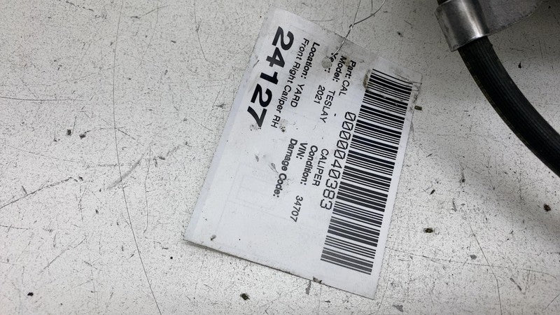 ⭕ 20-23 Tesla Model Y Front Side Caliper w/ Brake Line Hose Right 1188