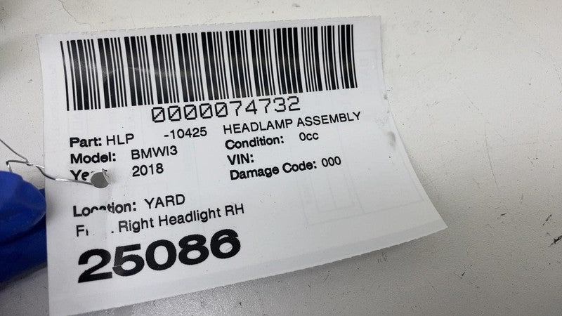 7467754 ⭕ 18-21 BMW i3 I01 Front Passenger Side Headlight LED Head Lamp Right RH 7467754
