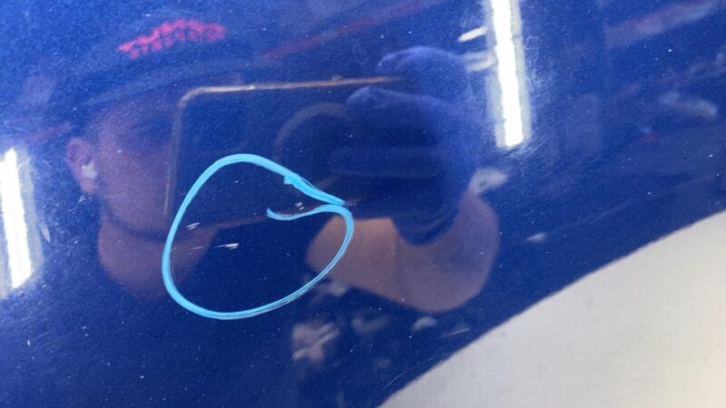 2012-2015 Tesla Model S Rear Passenger Side Door Shell Panel Right Blue RH PPSB