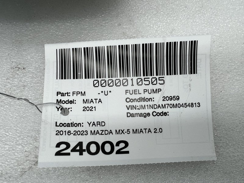 P59W 1335XA 2016-2023 Mazda MX-5 Miata 2.0L Fuel Gas Tank Pump Module Assembly P59W-1335XA