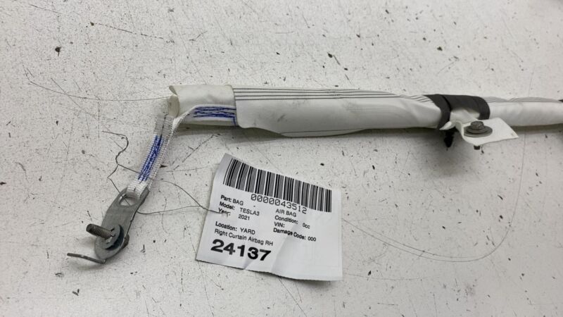 2017-2023 Tesla Model 3 Driver Side Roof Curtain Airbag Module Left LH Assembly