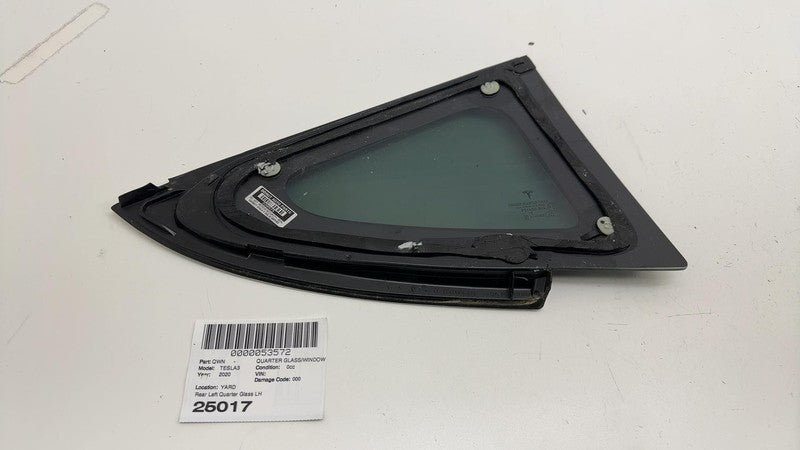 1080703-00 ⭕ 2017-2020 Tesla Model 3 Rear Left Quarter Fixed Window Glass LH OEM 1080703-00