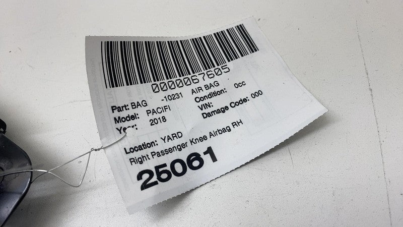 68186539AF ⭕ 17-25 Chrysler Pacifica Front Passenger Side Dash Knee Airbag Right 68186539AF