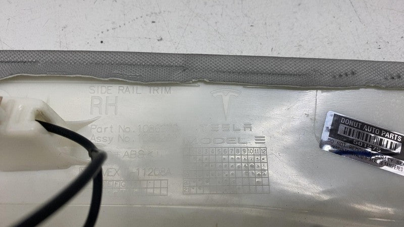 ⭕ 17-23 Model 3 M3 Rear Passenger Side Rail Trim Cover Panel Right 108