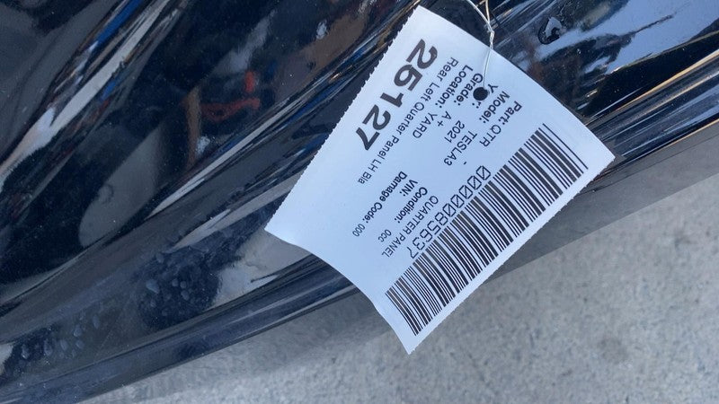 ⭕2021-2023 Tesla Model 3 Rear Left Quarter Panel Structural Frame Cut Black PBSB