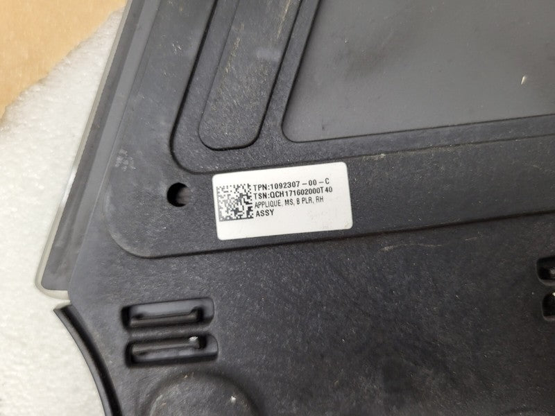 109230700C ⭕ 16-20 Model S Passenger B-Pillar Glass Applique w/ Camera Right 1092307-00-C