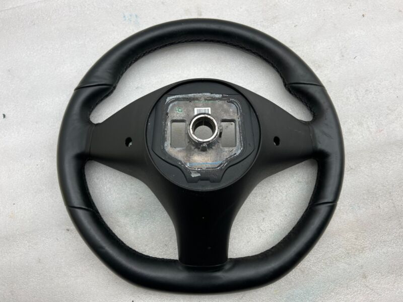 2012-2021 Tesla Model S X Leather Steering Wheel Heated Black 1036774-00-C OEM