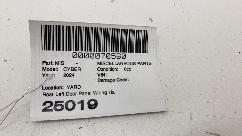 ⭕ 2024 Tesla Cybertruck Rear Left Side Door Panel Wiring Harness LH 18