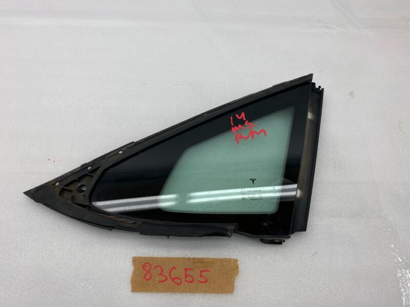 2012-2020 Tesla Model S Rear Passenger Side Quarter Fixed Glass Right Assembly