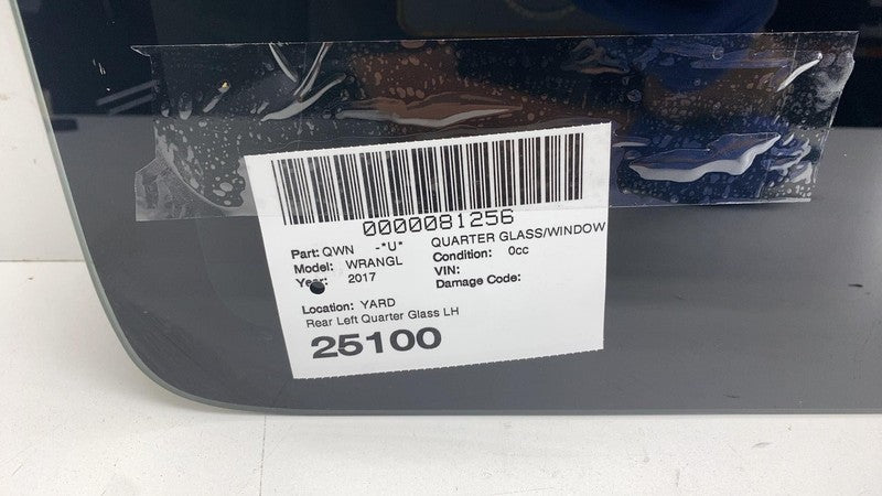 68054707AA ⭕ 11-18 Jeep Wrangler Rear Driver Side Body Quarter Glass Window Left LH 4-Door