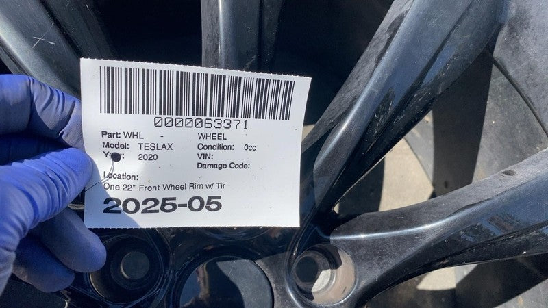 ⭕ 16-20 Tesla Model X Wheel Rim 22x9J + 33mm w/ Continental Tire 265/3