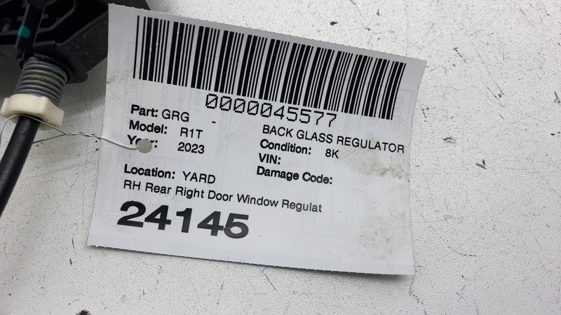 ⭕ 2022-2024 Rivian R1T Rear Right Door Window Regulator Assembly RH PT