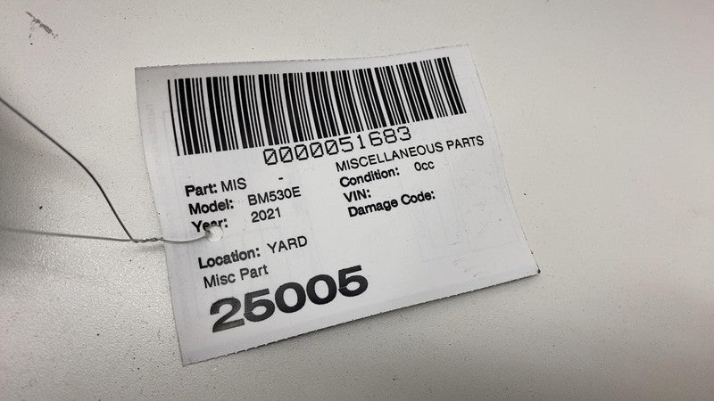 586509 10 2021 BMW 530e G30 Front Driver Side Lower Wire Wiring Guide Mount Bracket Left