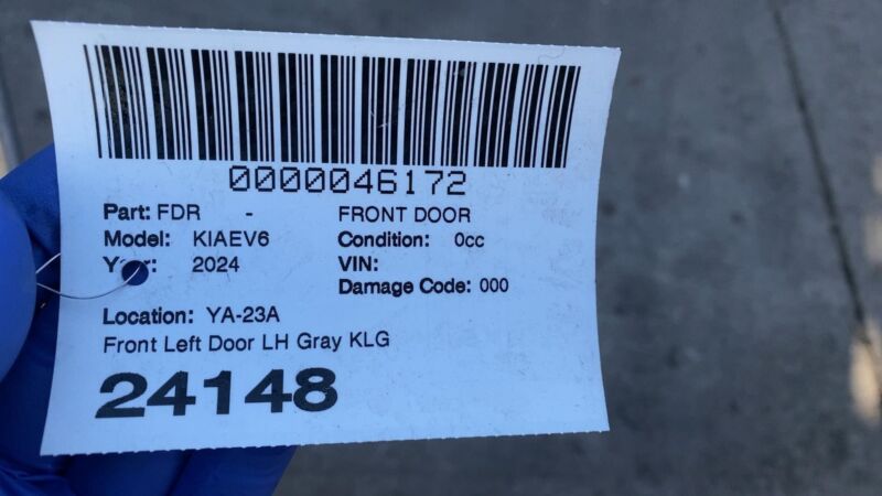 2022-2024 Kia EV6 Front Driver Side Door Shell Panel Left LH Assembly Gray - KLG