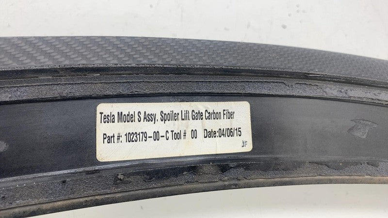 102317900C 2012-2020 Tesla Model S MS Rear Trunk Liftgate Lid Spoiler Wing Carbon Fiber OEM