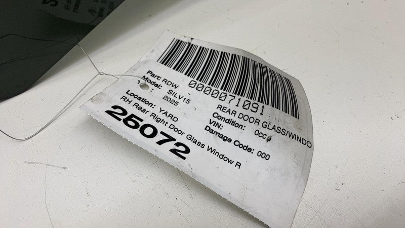 E9 43R-004757 ⭕ 2019-2025 Chevrolet Silverado 1500 Rear Passenger Side Door Window Glass Right