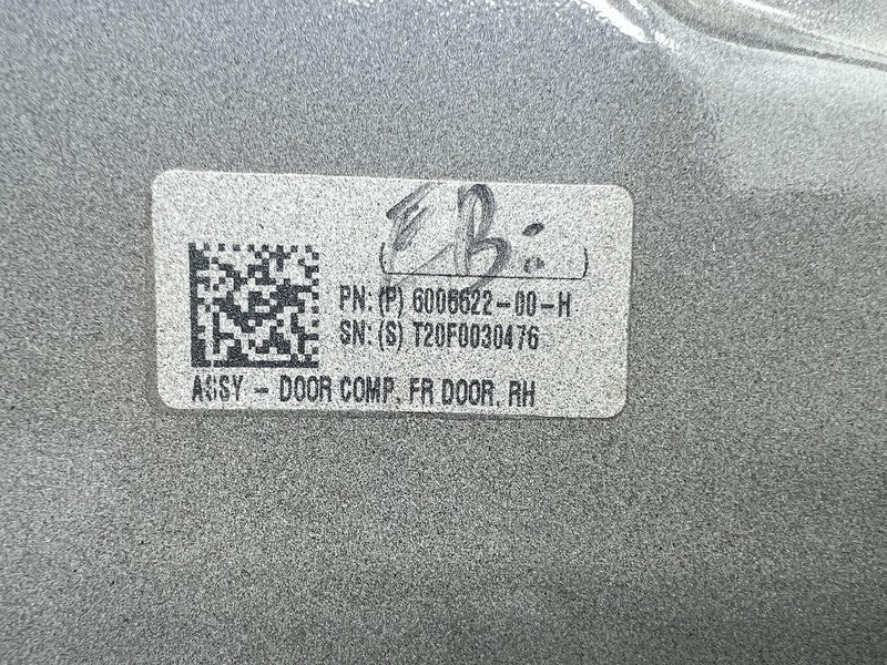 2016-2020 Tesla Model S MS Front Passenger Side Door Shell Right RH Gr