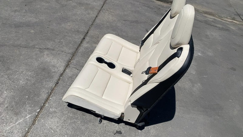 ⭕ 2016-2020 Tesla Model X Rear Left & Right 3rd Row Seat Leather White Assembly