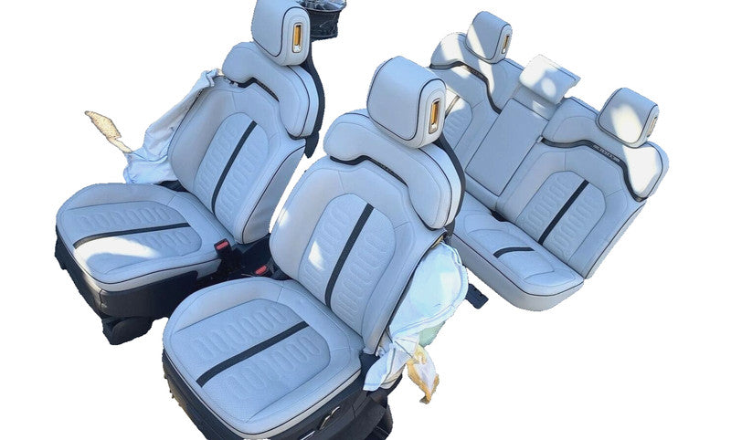 ⭕2022-2024 Rivian R1T Front Left & Right + Rear 2nd Row Leather Seat Ocean Coast