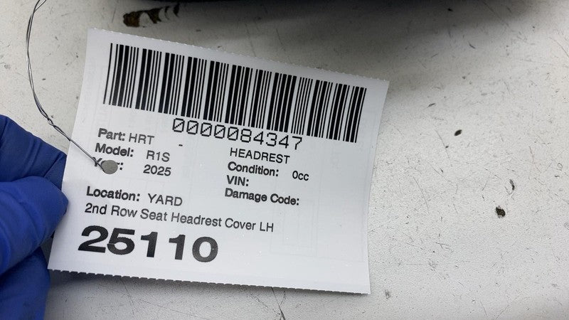 ⭕2025 Rivian R1S Rear Left or Right 2nd Row Seat Headrest Head Rest Cover Black