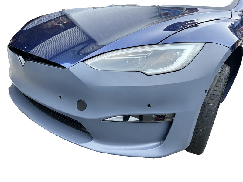 1750101S0D ⭕21-23 Tesla Model S Front Bumper Cover w/ Foglight Primed Assembly 1750101-S0-D