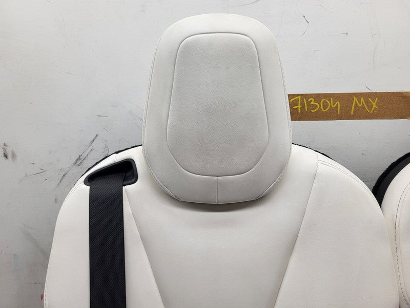 1090424-00-B ⭕ 2016-2020 Tesla Model X Rear 3rd Row Seat Upper Left & Right Cushion White OEM