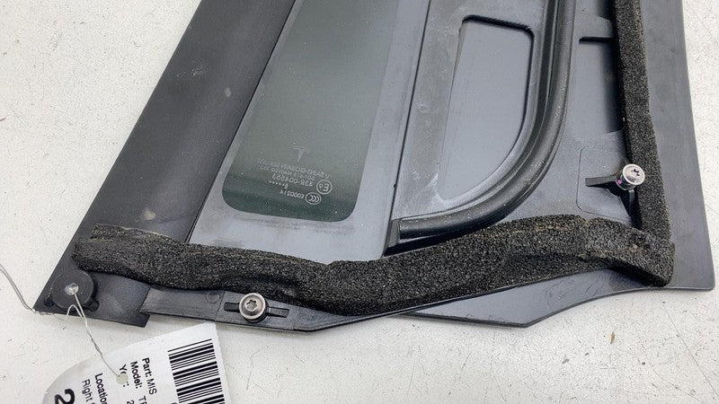 E9 43R-004553 ⭕ 2016-2020 Tesla Model X Rear Passenger Side Door Quarter Fixed Glass Right OEM