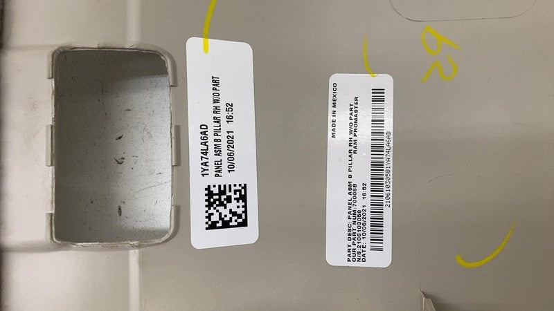 1YA74LA6AD 2014-2023 Dodge RAM ProMaster 2500 Passenger B-Pillar Trim Panel Cover Right OEM