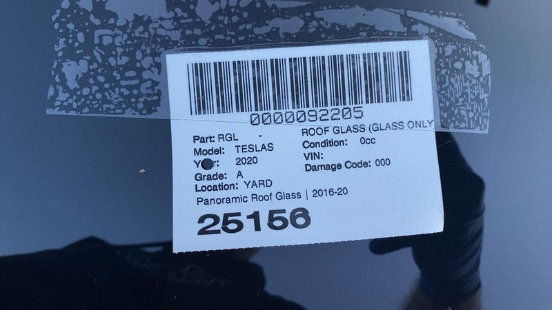 ⭕ 16-20 Model S Moonroof Panoramic Sunroof Fixed Glass (GLASS ONLY) 14