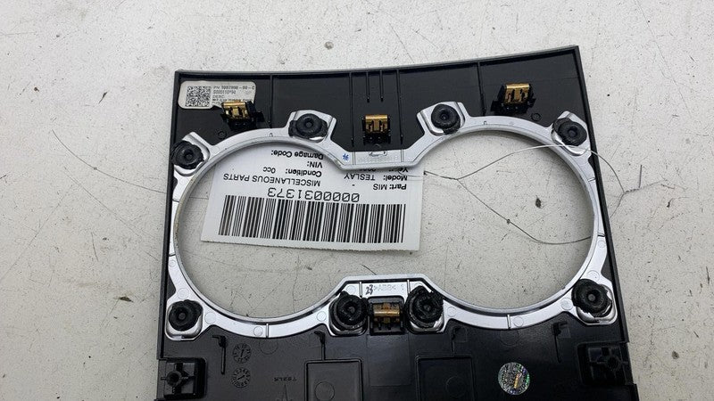 ⭕ 17-23 Tesla Model 3 Y Center Console Cup Holder Bezel Trim Cover 108