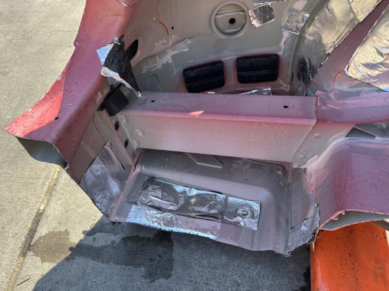 2012-2016 Tesla Model S MS Rear Quarter Panel Structural Cutout Left LH Red PPMR