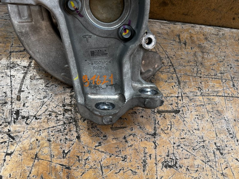 104431600E 17-23 Model 3 Front Right RWD Spindle Knuckle w/ Wheel Hub & Shield 1044316-00-E