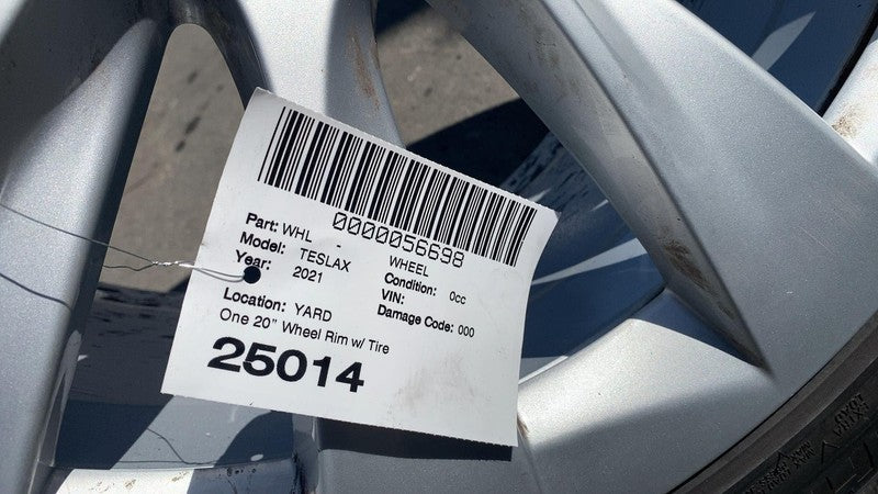 102724400B ⭕ 16-20 Tesla Model X Wheel Rim 20x9.0J + 35MM 20" 10-Spoke w/ Tire 1027244-00-B